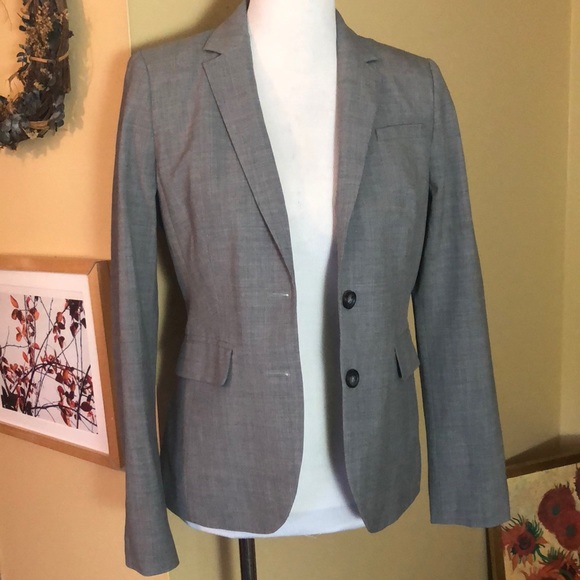 BANANA REPUBLIC  size 4 Stretch Wool Classic Gray Career Timeless Lined $188 EU - Picture 2 of 16